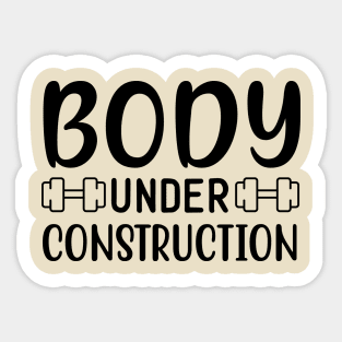 body under construction Sticker